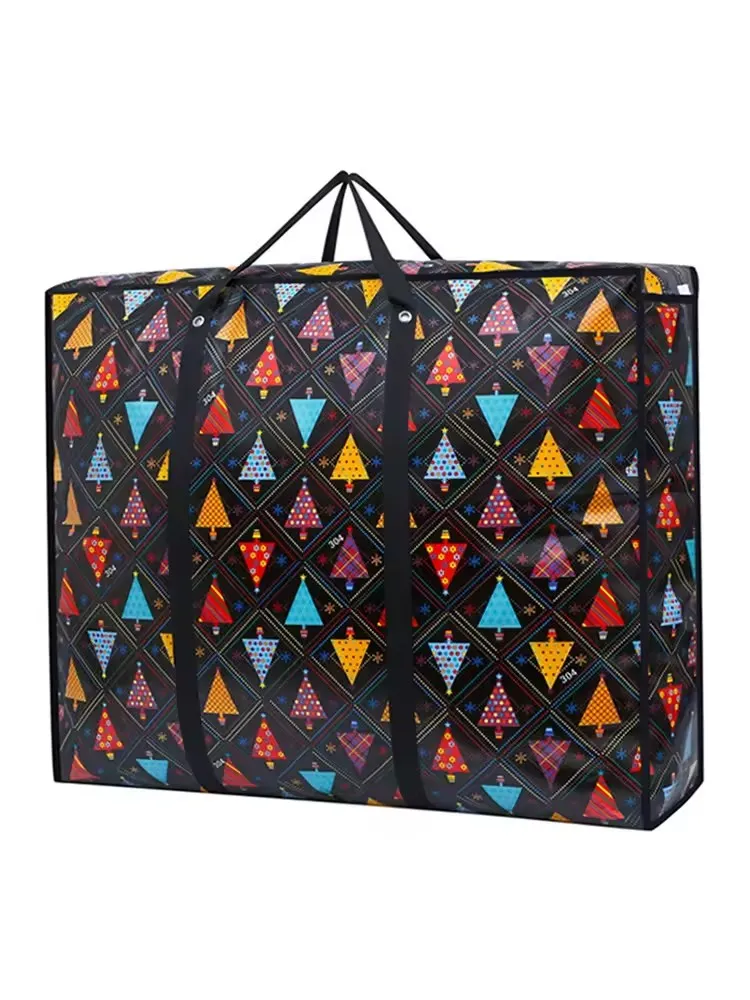 Beg Rumah Berpindah Beg Sandang Kapas Penyimpanan Kuilt Kalis Air Bukan Tenunan Tebal Beg Beli-belah Berlamina Mudah Alih