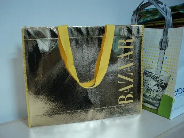 China pembekal panas dijual bebas tenunan hologram Beg Tote logam emas atau Perak yang bersulam bebas bagi penganjuran dan Hadiah