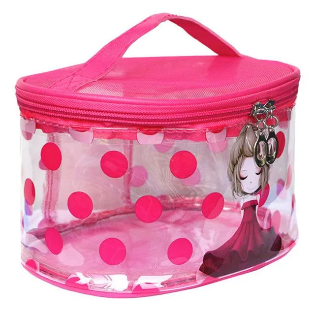 Rekabentuk Logo yang mencetak beg Makeup EVA PVC jelas lembut bagi hadiah dan kenaikan pangkat