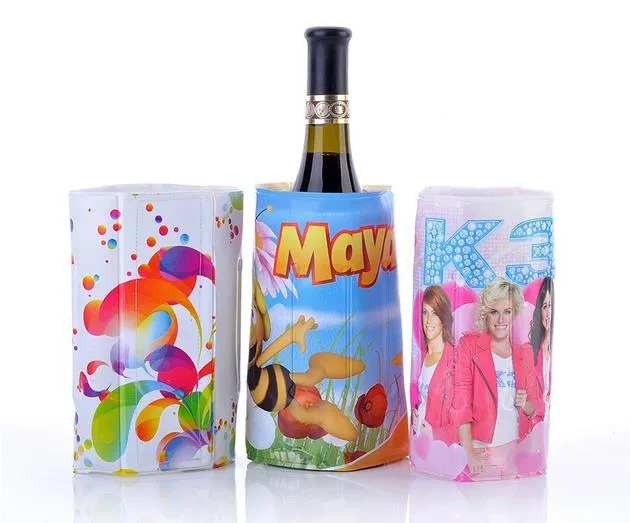 Baru Reka bentuk borong Buang plastik PVC Wine botol beg sejuk ais sebagai pembekal China bagus Hadiah 2016