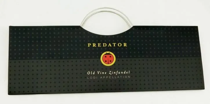 Beg kertas logam mengendalikan pembungkusan wain China panas berkualiti jualan