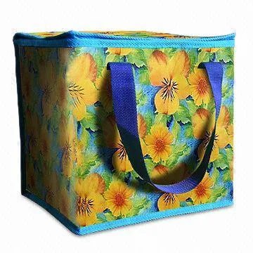 China Manufactory disesuaikan panas dijual, berkualiti tinggi, promosi berlamina PP tenunan, aluminium, Kerajang, Makan Tengahari yang bertebat, beg sejuk