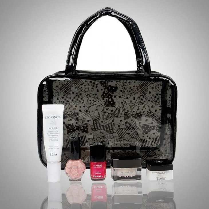 Adat kilang harga jelas kosmetik beg promosi beg/PVC poket zip beg beg kosmetik PVC yang mandian dan telus dengan n Ziplock