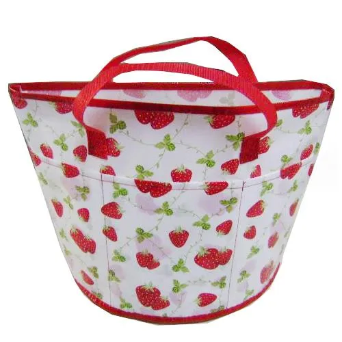 Menaikkan Reka bentuk fesyen gaya berwarna-warni dikendalikan dengan penuh warna baru dicetak PP beg Hadiah promosi bebas bersulam